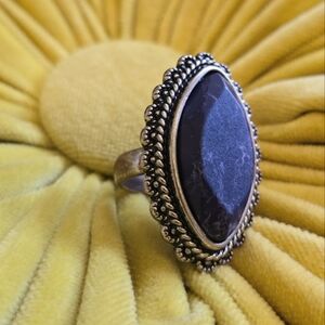 Bluegrey stone ring
